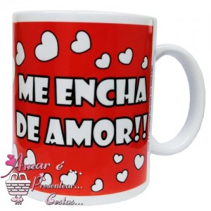 Caneca Me Encha de Amor Vermelha